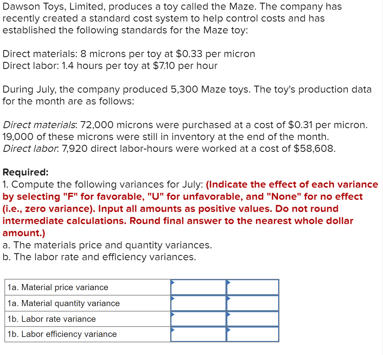 Solved Dawson Toys, Limited, produces a toy called the Maze.