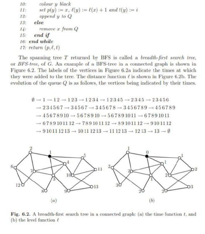 11: \( \quad \operatorname{set} p(y):=x, \ell(y):=\ell(x)+1 \) and \( t(y):=i \)
12: append \( y \) to \( Q \)
13: else
14: r