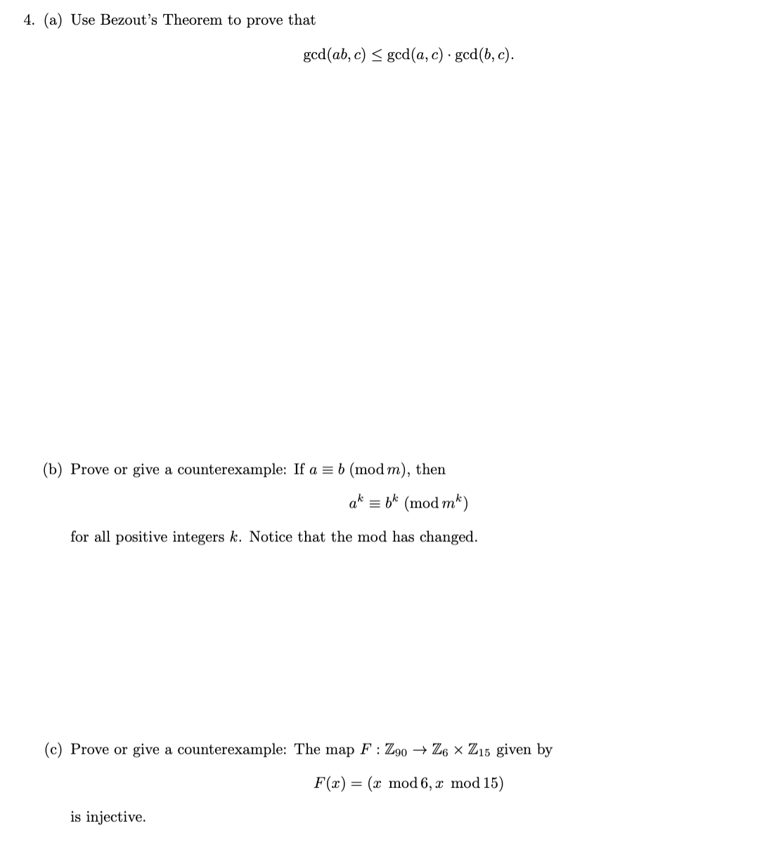 Solved (a) ﻿Use Bezout's Theorem To Prove | Chegg.com