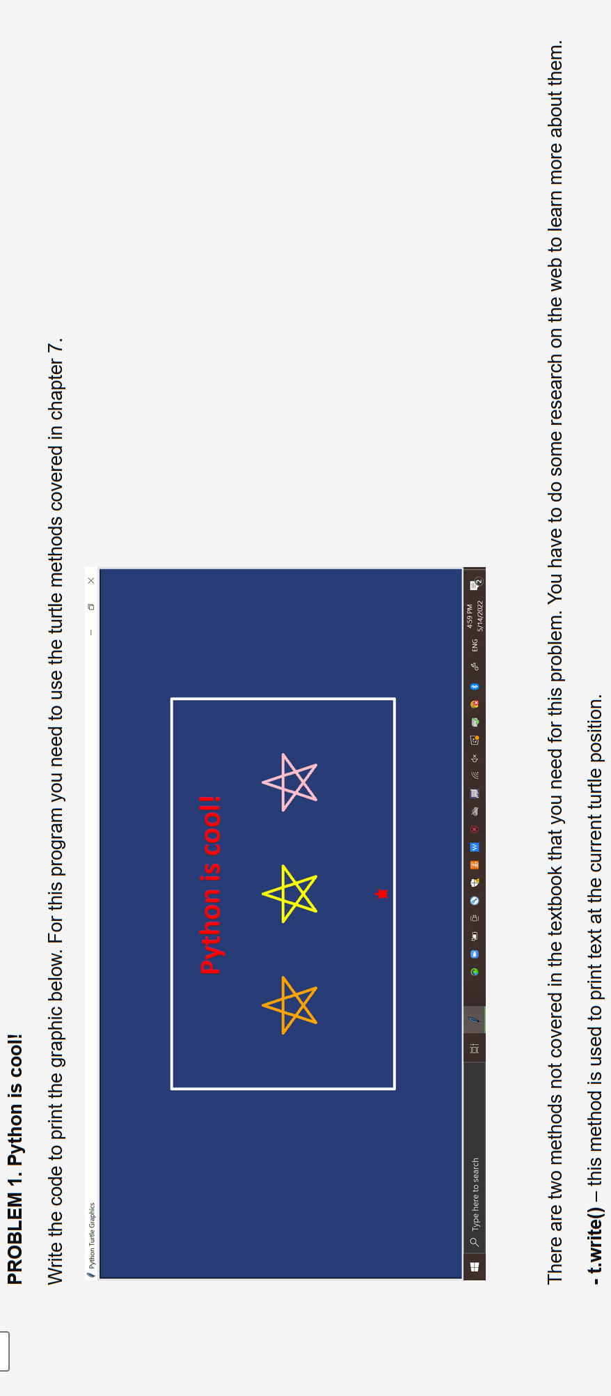 Solved I need help coding this using turtle with | Chegg.com