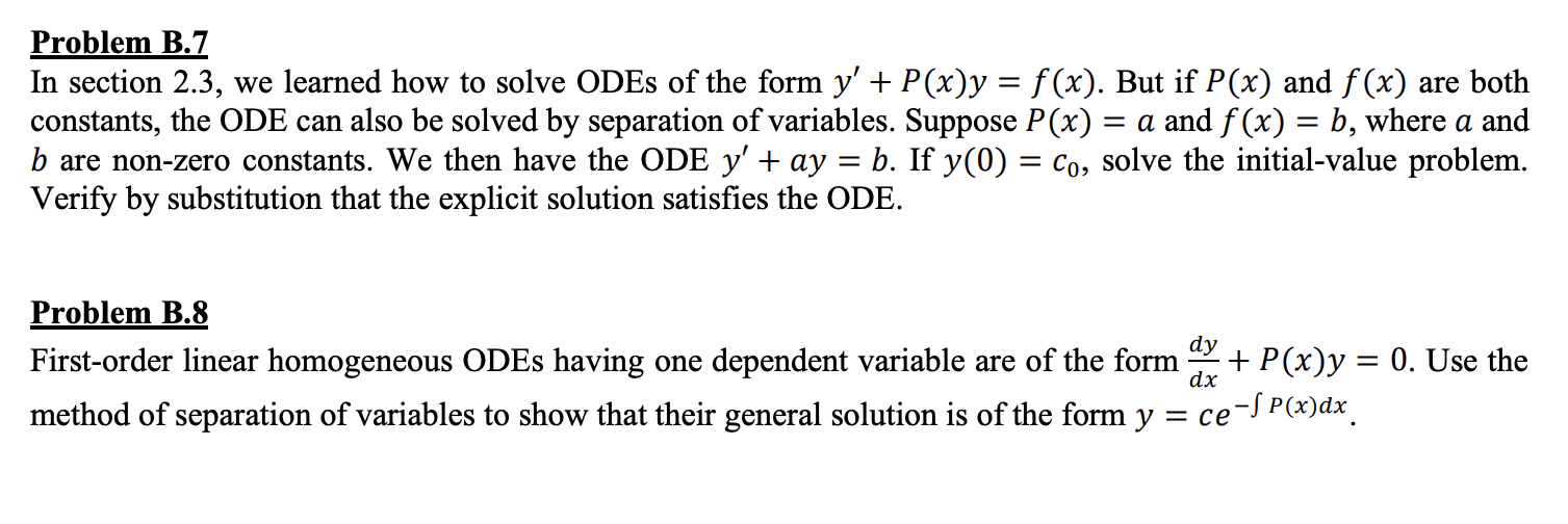 Solved Problem B.7 In Section 2.3, We Learned How To Solve | Chegg.com