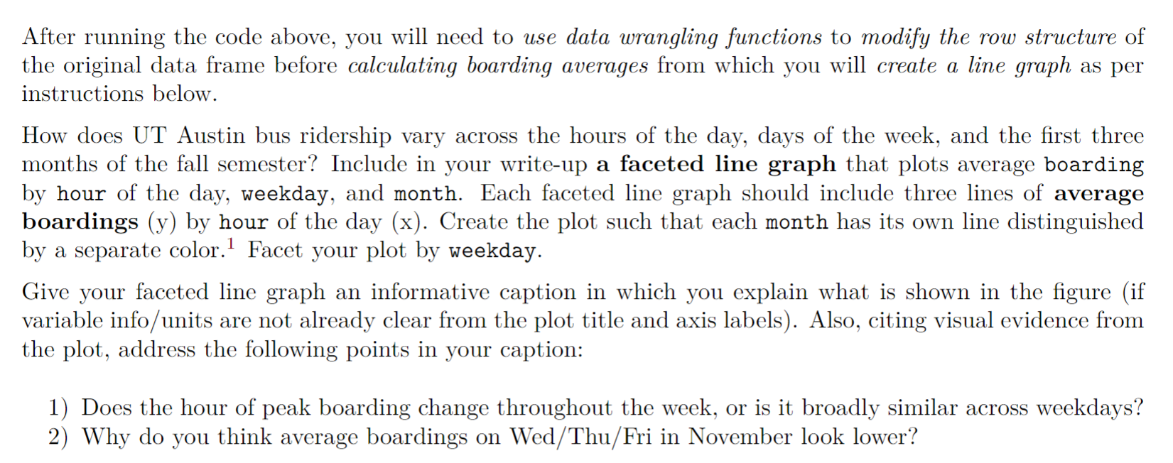 Solved The file capmetro.csv contains data from the Capital