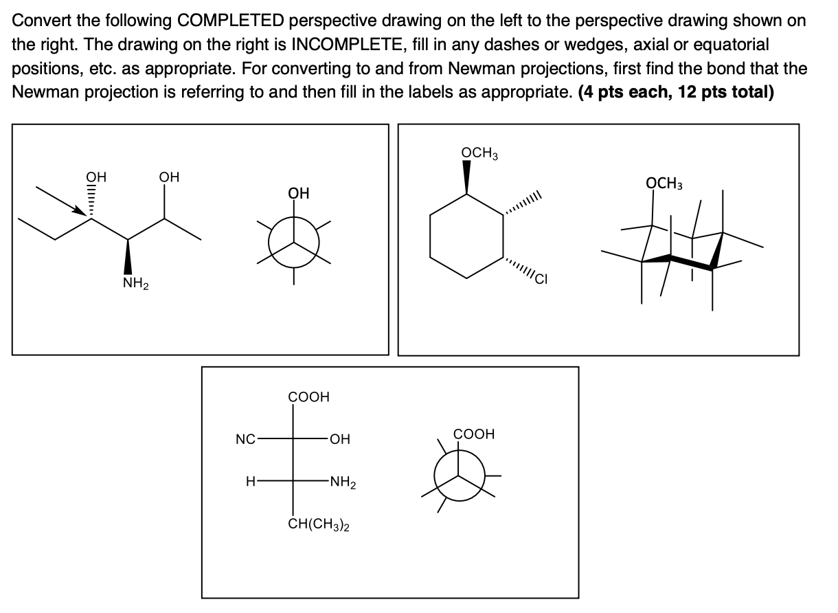 Solved Convert the following COMPLETED perspective drawing | Chegg.com