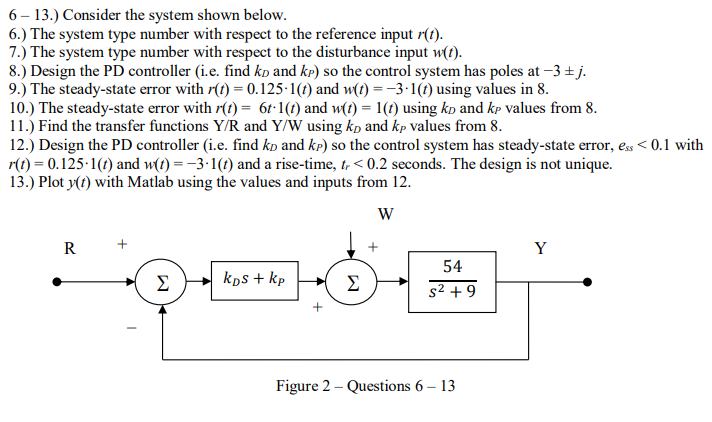 Solved 6 - 13.) Consider the system shown below. 6.) The | Chegg.com