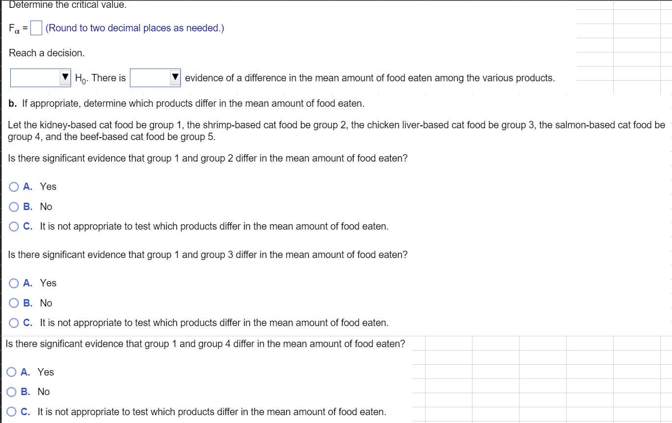 A pet food company conducted an experiment to compare | Chegg.com