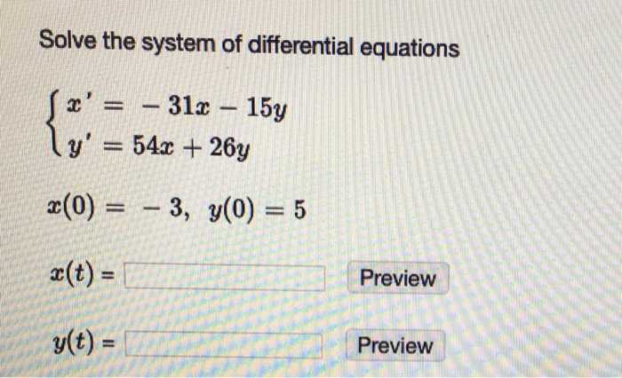 Solved Solve the system of differential equations x, | Chegg.com