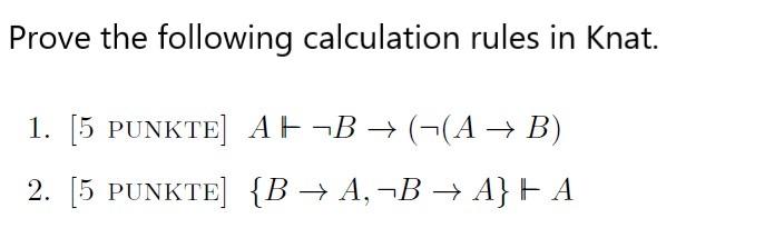 Prove the following calculation rules in Knat. 1. [5 | Chegg.com