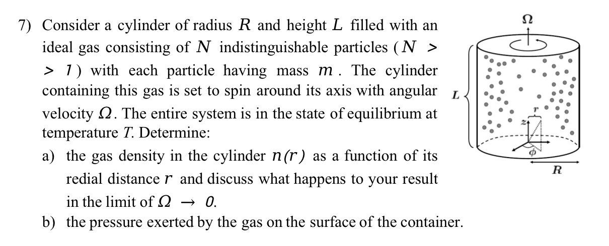 Solved 7) Consider a cylinder of radius R and height L | Chegg.com