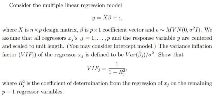 Solved Consider the multiple linear regression model y = | Chegg.com
