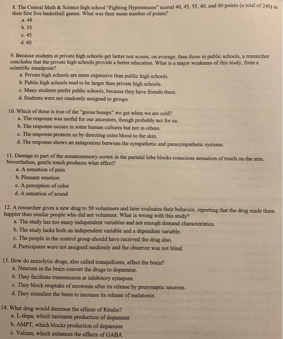 Solved 8. The Central Math & Science high school 