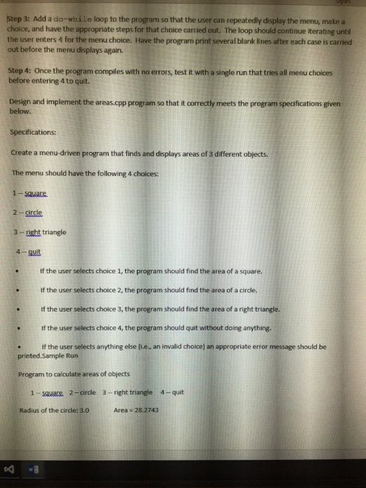 Solved Add a do-while loop to the program so that the user | Chegg.com
