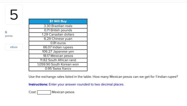 Solved 5 6 6 Points 1 Will Buy 3 30 Brazilian Reals 0 71 Chegg