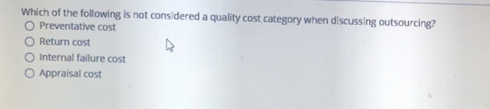 Solved Which of the following is not considered a quality | Chegg.com