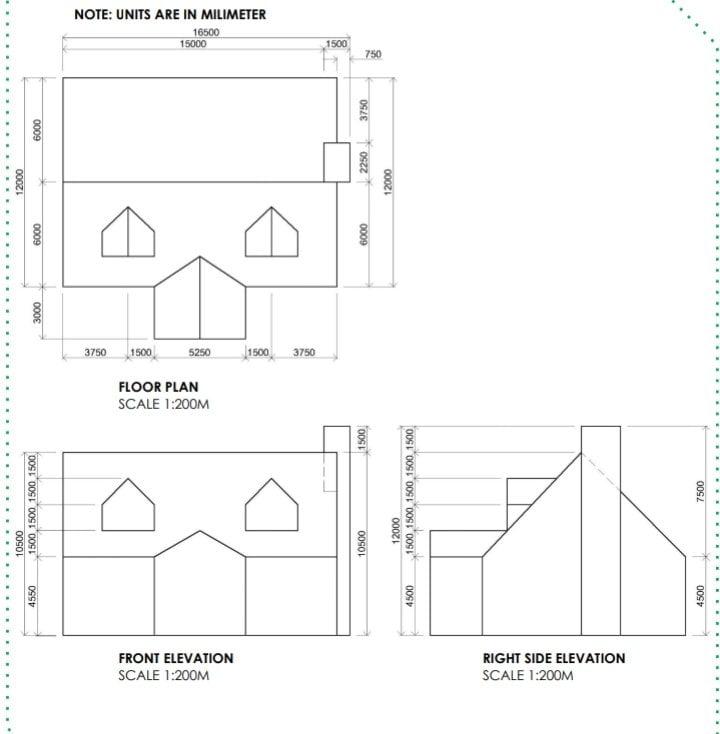 Task Description . Given the plan and elevations, | Chegg.com
