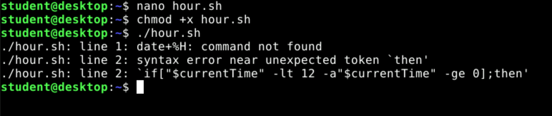 Solved 1) Write a script which displays “Good morning”, | Chegg.com