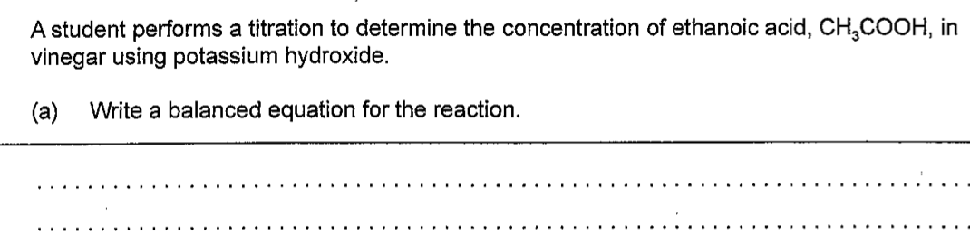 Solved A student performs a titration to determine the | Chegg.com