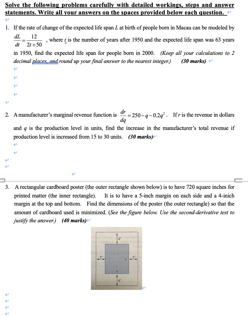 Solved Solve The Following Problems Carefully With Detail Chegg Com