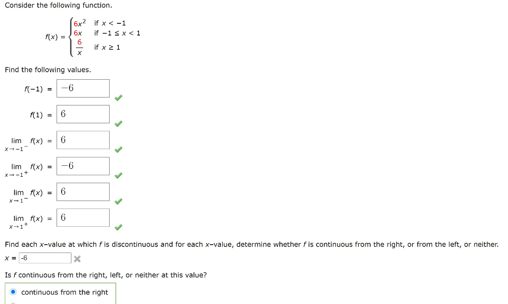 Solved Consider The Following Function Fx 6x2 If X 3421