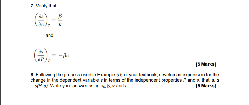 Solved 7. Verify That: B ).- As δυ = к And (3), = As - Bu ӘР | Chegg.com