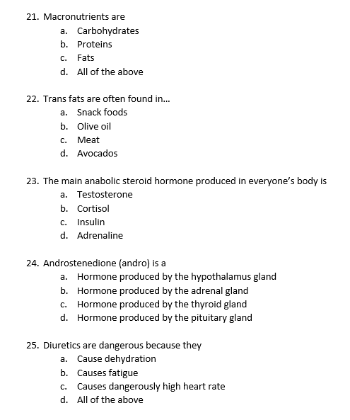 Solved 21. Macronutrients Are A. Carbohydrates B. Proteins | Chegg.com