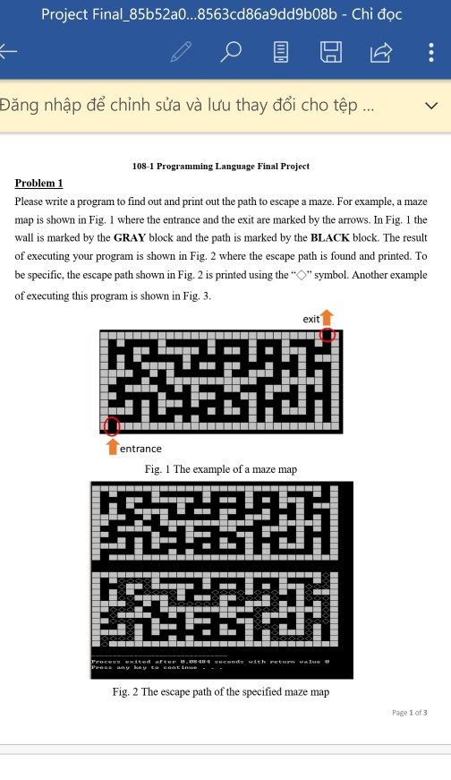 Project Final_85b52a0...8563cd86a9dd9b08b - Chi đọc Đăng nhập để chỉnh sửa và lưu thay đổi cho tệp ... 108-1 Programming La