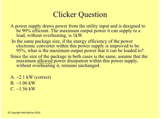 Solved Clicker Question A power supply draws power from the | Chegg.com