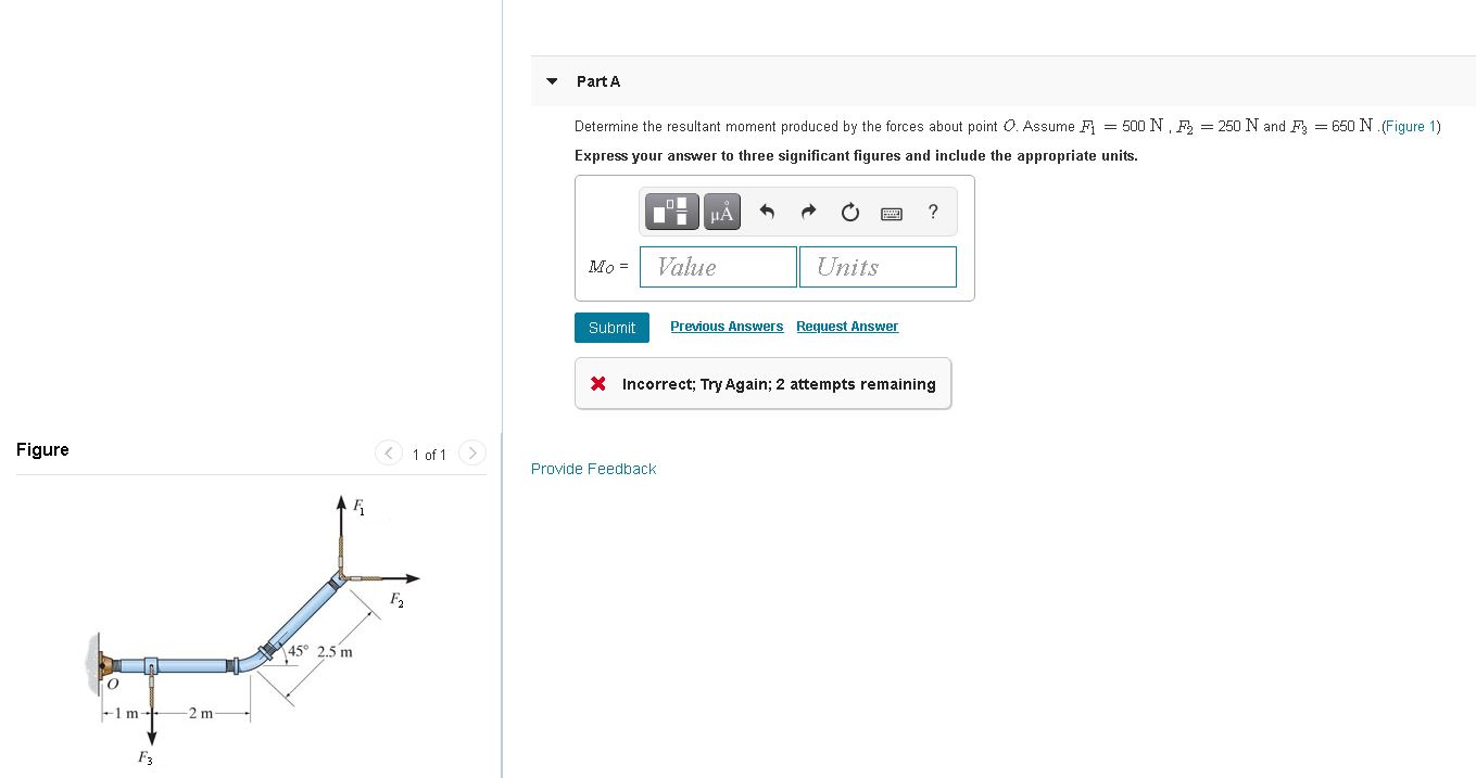 Solved Part A Determine the resultant moment produced by the | Chegg.com