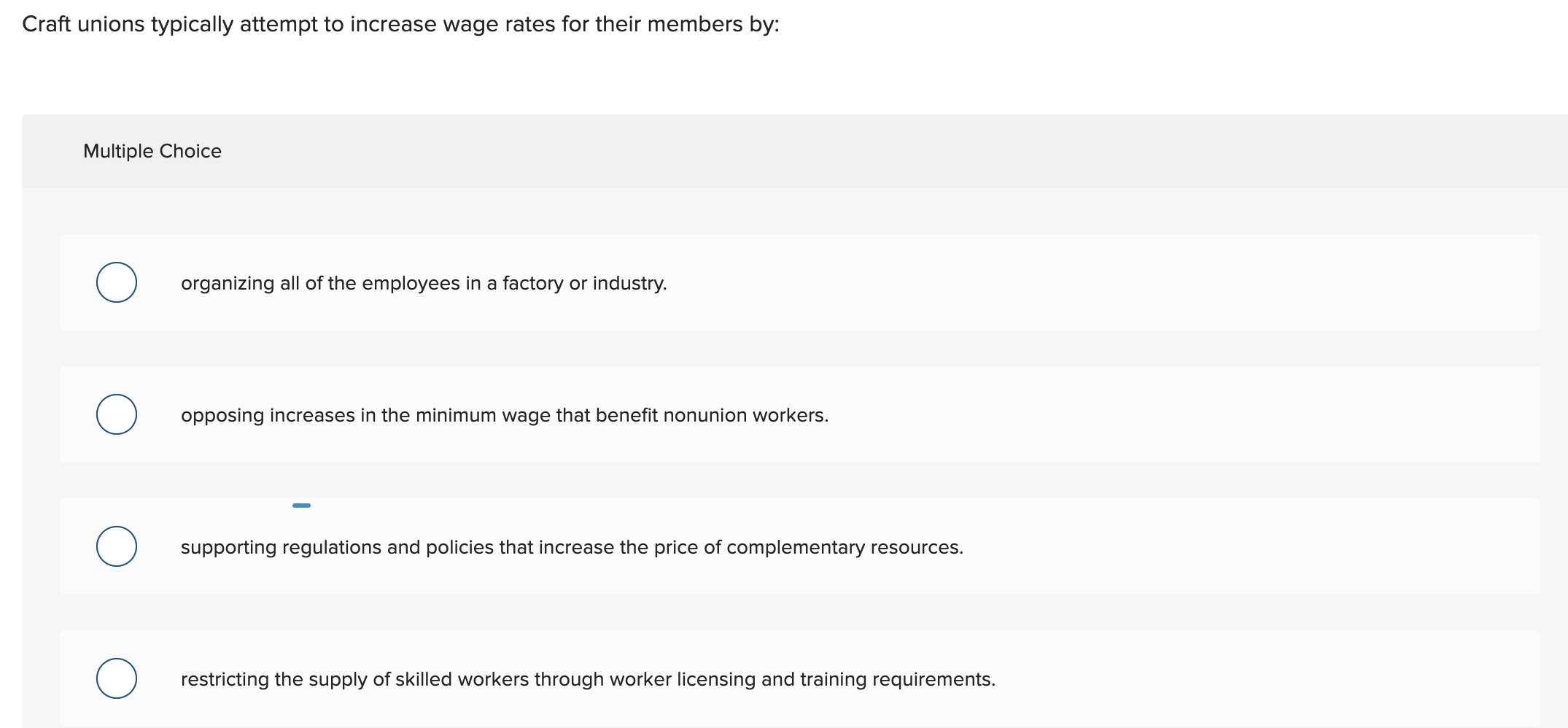 solved-craft-unions-typically-attempt-to-increase-wage-rates-chegg