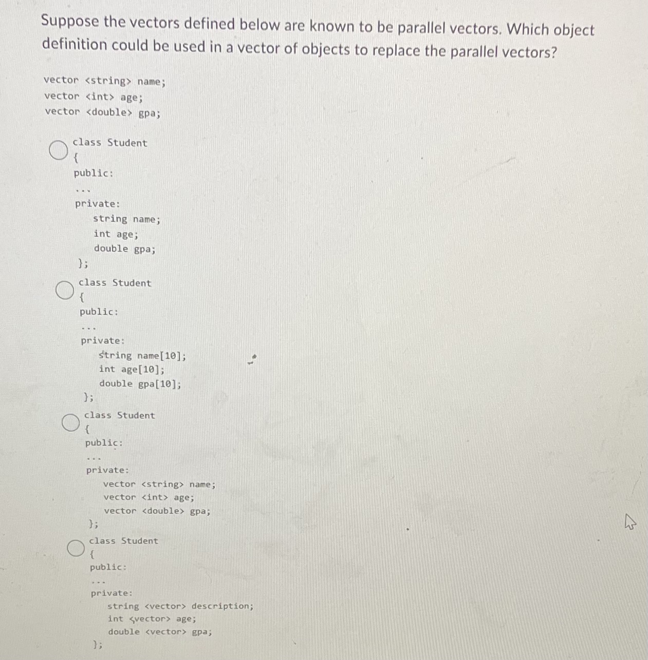 Solved Suppose the vectors defined below are known to be | Chegg.com