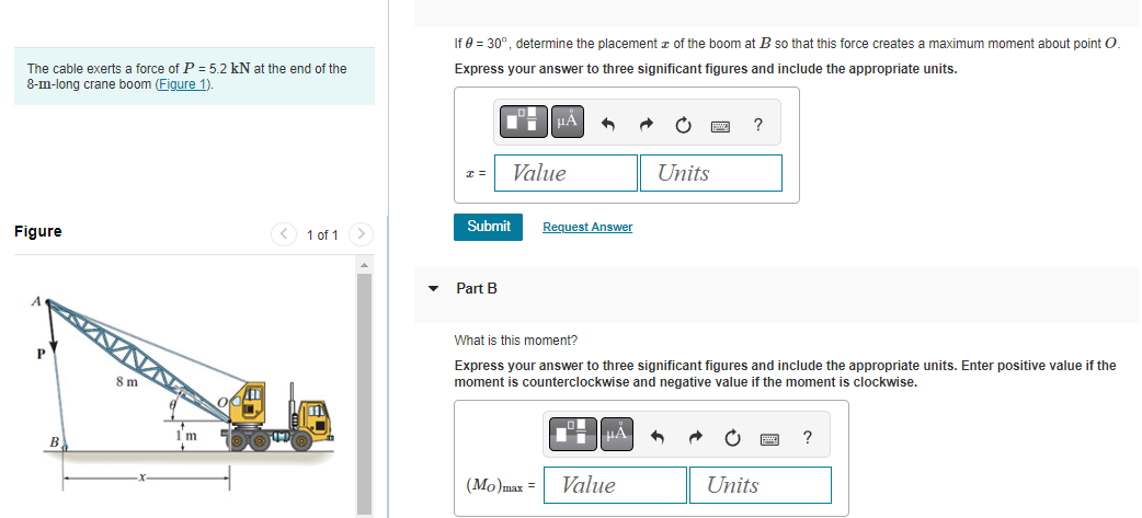 Solved If θ=30∘, Determine The Placement X Of The Boom At B | Chegg.com