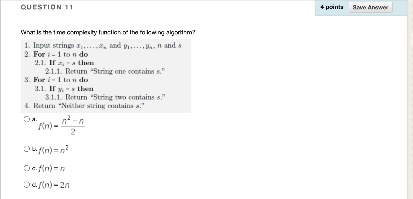 Solved QUESTION 11 4 points Save Answer S What is the time | Chegg.com