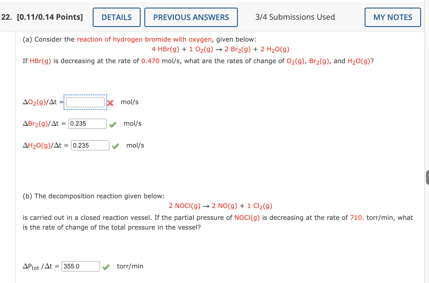 Solved (a) Consider The Reaction Of Hydrogen Bromide With | Chegg.com