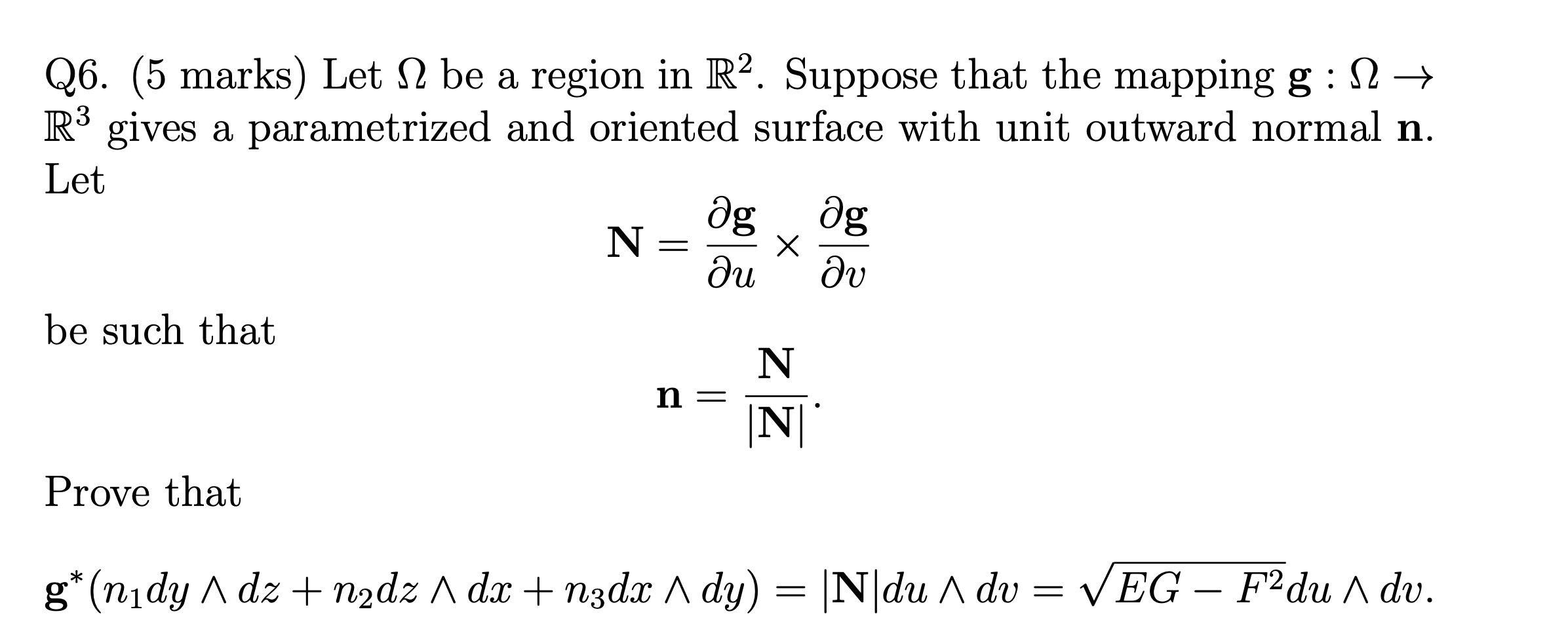Q6. (5 marks) Let Ω be a region in R2. Suppose that | Chegg.com