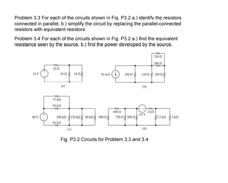 Solved Problem 3.3 For Each Of The Circuits Shown In Fig. | Chegg.com