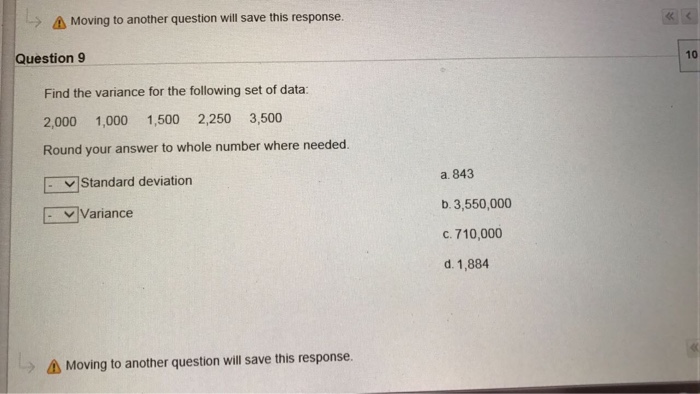 Solved Find the variance for the following set of data: | Chegg.com