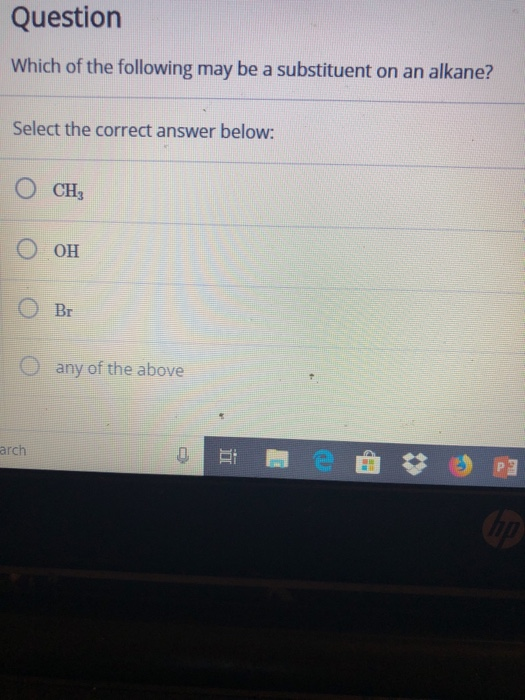 Solved Question Which of the following may be a substituent | Chegg.com