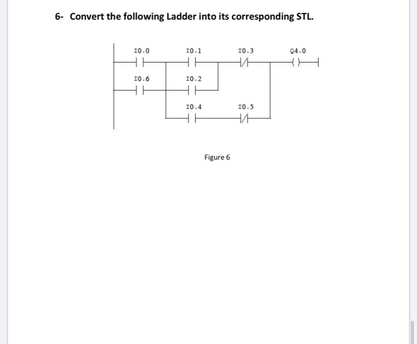 Solved 6- Convert the following Ladder into its | Chegg.com