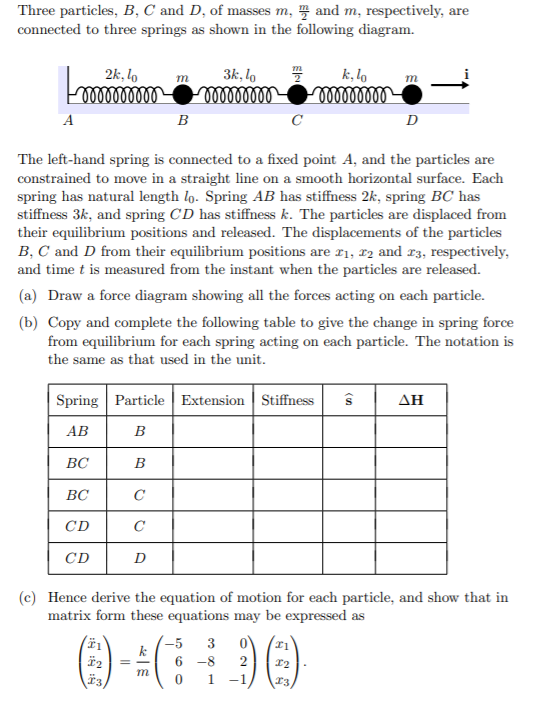 Solved Three Particles, B, C And D, Of Masses M, N And M, | Chegg.com