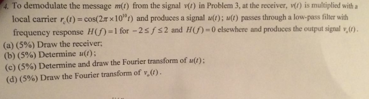 Solved 5. Consider an AM transmitter that transmits a | Chegg.com