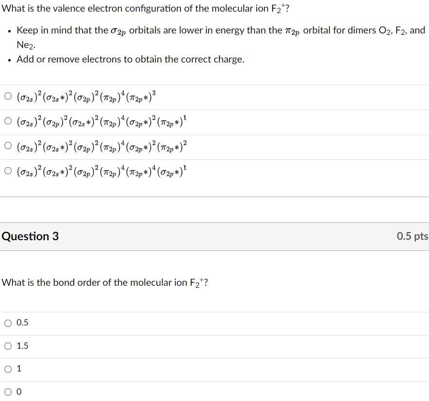 Solved What is the valence electron configuration of the