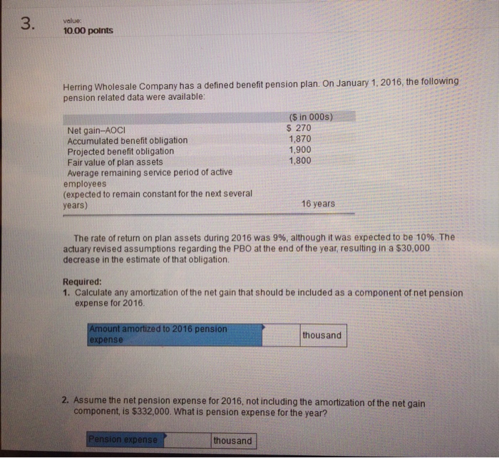 Solved 3. 1000 value 10.00 polnts Herring Wholesale Company
