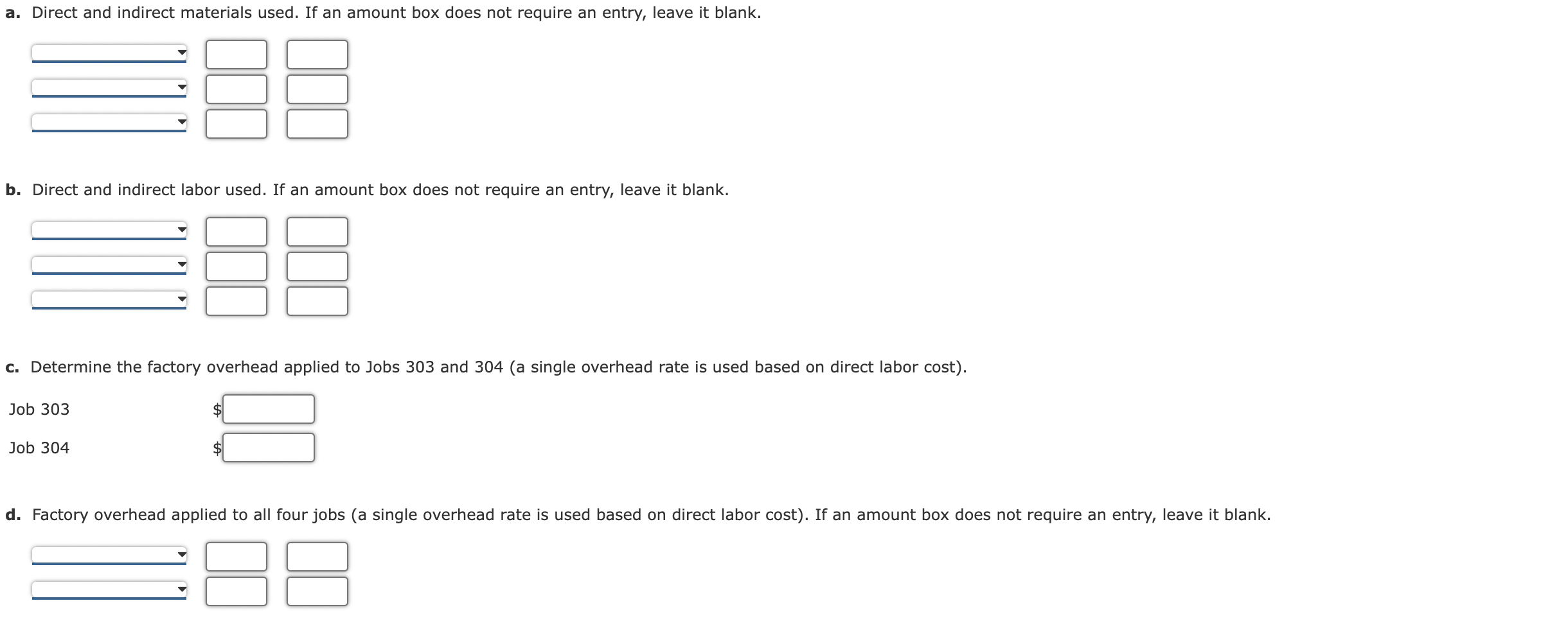 Solved Entries For Factory Costs And Jobs Completed Chegg
