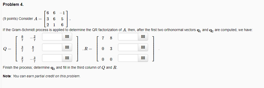 Solved Problem 4 6 6 1 9 Points Consider A 3 6 5 2 1 Chegg Com
