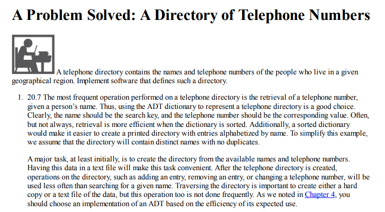Solved In the telephone directory problem of Segment 20.7, | Chegg.com