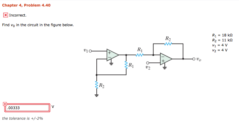 Solved Chapter 4, Problem 4.40 Find v0 in the circuit in | Chegg.com