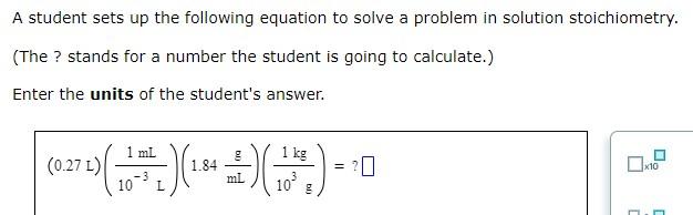 Solved A student sets up the following equation to solve a | Chegg.com