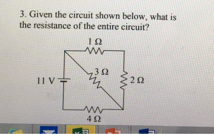 Solved 3. Given the circuit shown below, what is the | Chegg.com