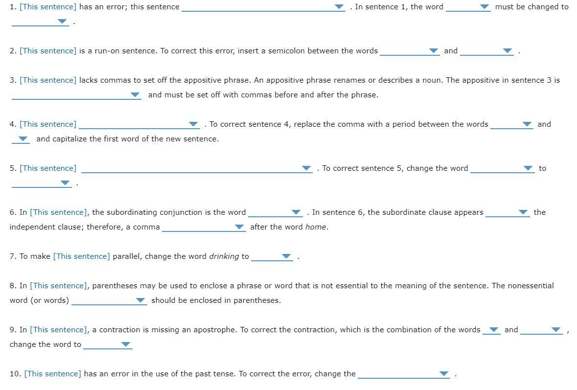 irections The following paragraph has many errors. Chegg