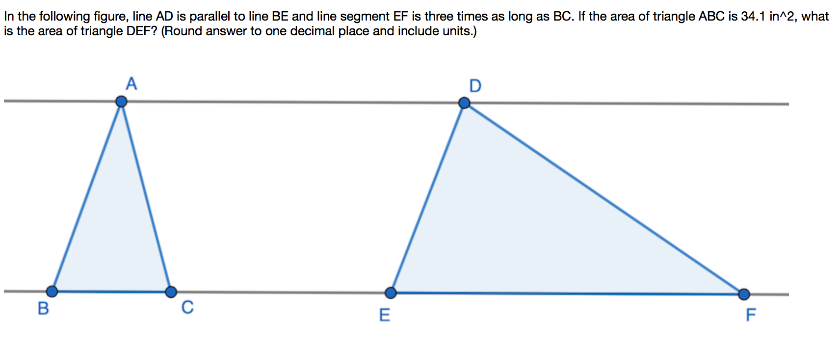 Parallel Form Ad Solved In the following figure, line AD is parallel to line | Chegg.com