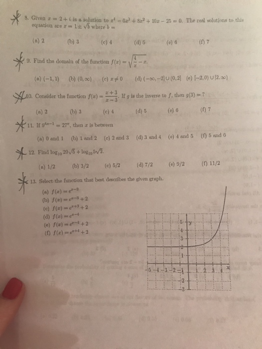 Solved Given x = 2 + i is a solution to x^4 - 6x^3 + 8x^2 + | Chegg.com